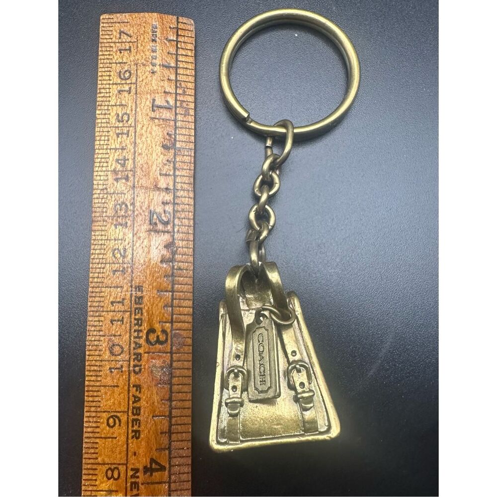 Coach Daypack Icon Vintage Brass Key Chain Key Charm - Picture 9 of 10